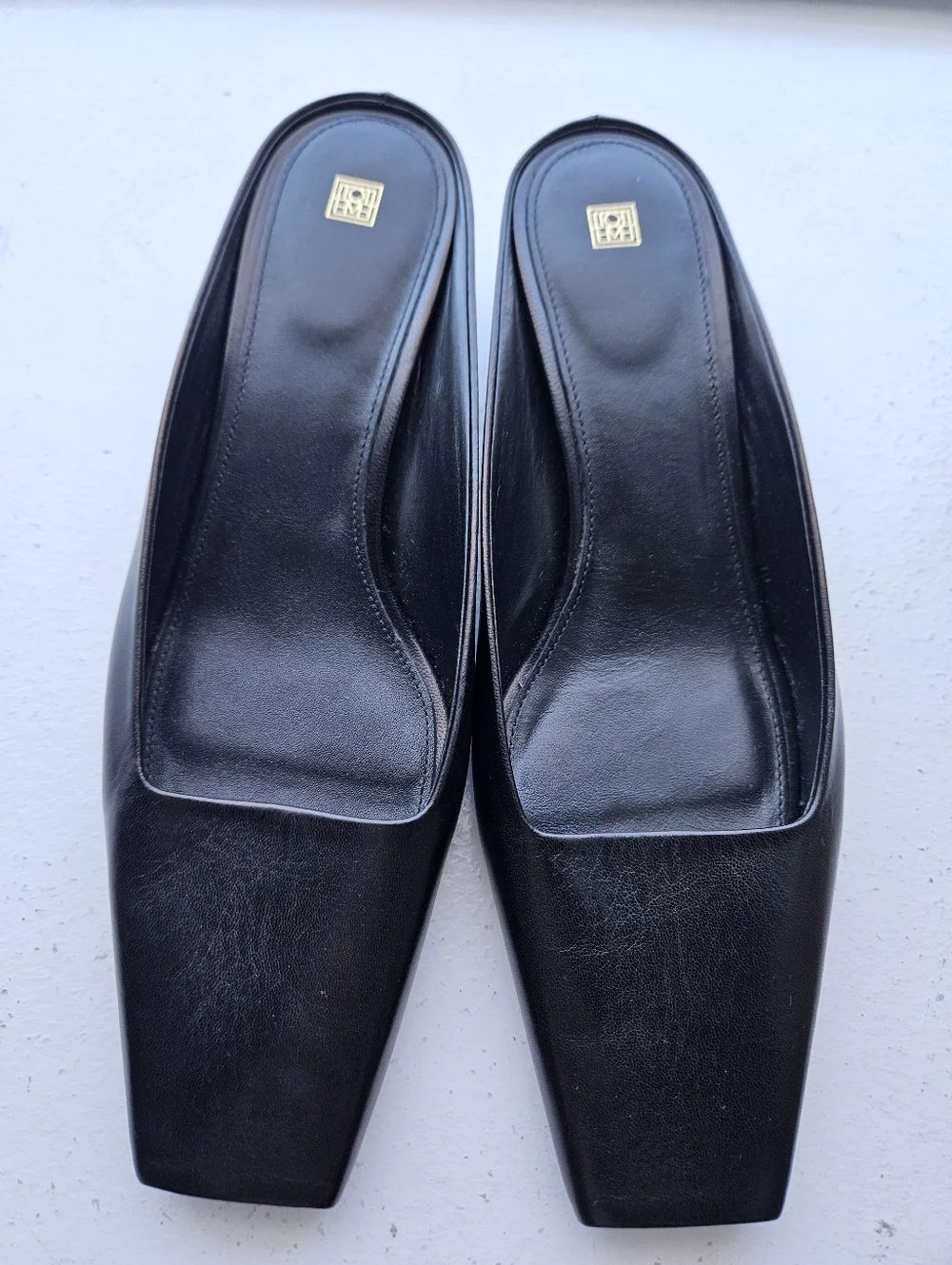 Toteme Black Leather Mules Size 38 With Box and Dustbag!